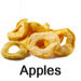 Dried, unsulphered apples have a mild flavor and are high in fiber