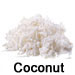 Unsweetened, shredded coconut is rich in iron and potassium